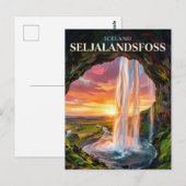 Carte Postale Seljalandsfoss Islande (Devant / Derrière)