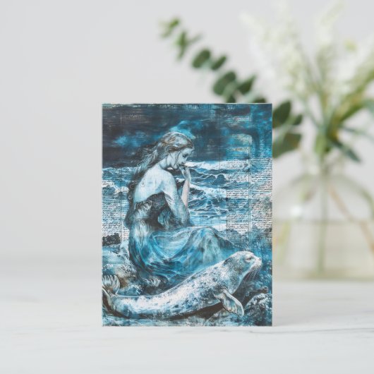 Carte Postale Selkie Céltic Sceau Changement De Forme (Debout devant)