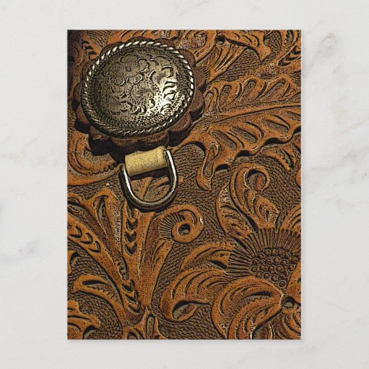 Carte Postale Selle en cuir à outils (Devant)