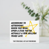 Carte Postale Selon l'astronomie (Debout devant)