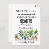 Carte Postale semaine d'appréciation des bénévoles (Devant / Derrière)