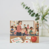 Carte Postale Semaine d'appréciation des enseignants (Debout devant)