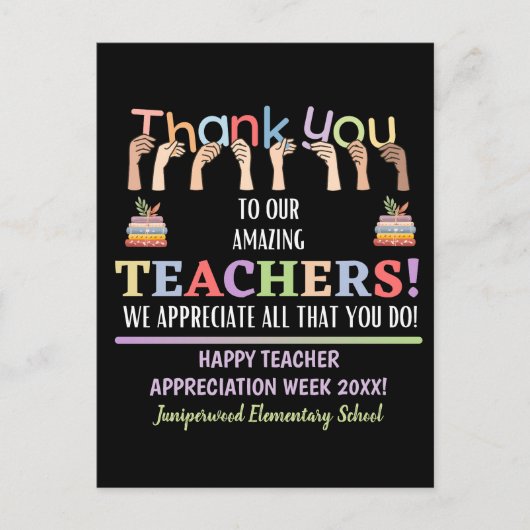 Carte Postale Semaine de la reconnaissance des enseignants (Devant)