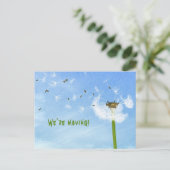 Carte Postale Semences de Dandelion modifiables dans l'avis de d (Debout devant)