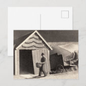 Carte Postale Semences et récolte, 1937 par Grant Wood (Devant / Derrière)