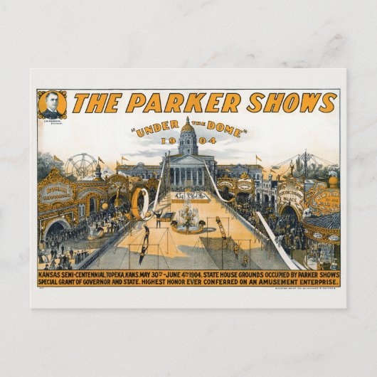 Carte Postale Semi-centenaire du Kansas. State House Grounds. (Devant)