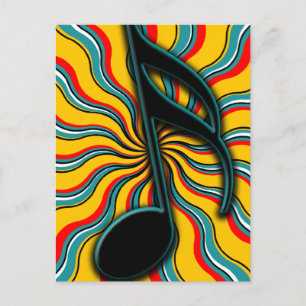 Carte Postale Semiquaver d'été - 16e symbole de musique de note