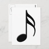 Carte Postale Semiquaver - Symbole musical Seizième Note (Devant / Derrière)