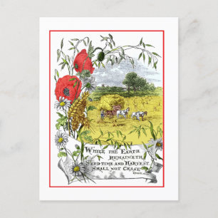 Carte postale semis et récolte