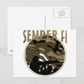 Carte Postale Semper Fi (Devant / Derrière)