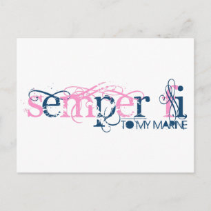 Carte Postale Semper Fi à mon marin