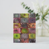 Carte Postale Sempervivum - Houseleek - Hauswurz - Collage (Debout devant)