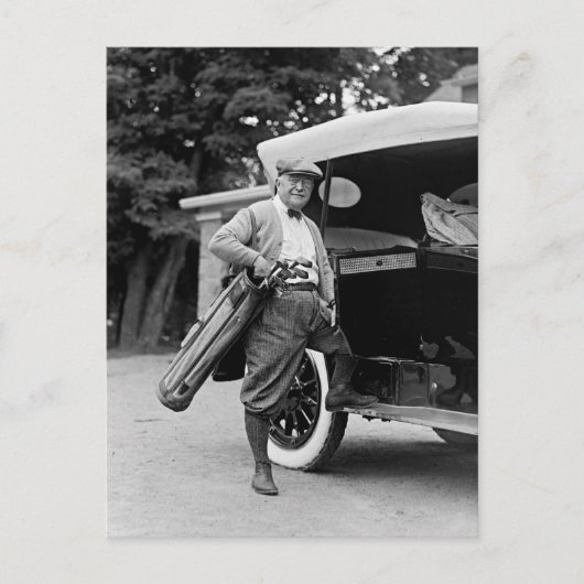 Carte Postale Sénateur de golf, années 1920 (Devant)