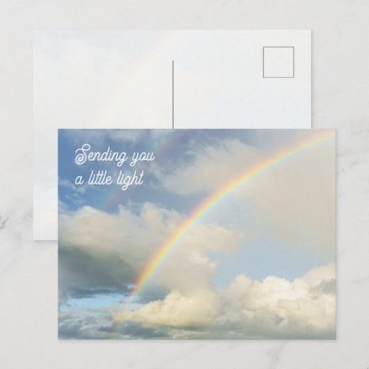 Carte Postale Sending You a Little Light Rainbow Thinking of You (Devant / Derrière)