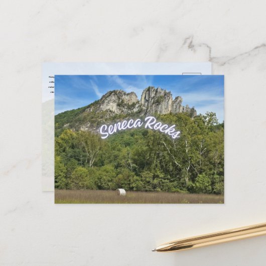 Carte Postale Seneca Rocks (Devant/Arrière en situation)