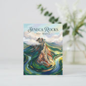 Carte Postale Seneca Rocks Virginie-Occidentale (Debout devant)