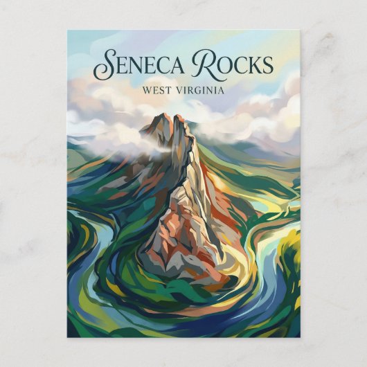 Carte Postale Seneca Rocks Virginie-Occidentale (Devant)