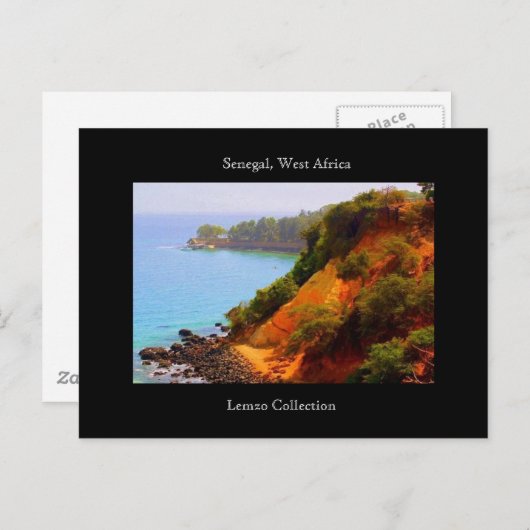 Carte Postale Sénégal, Afrique de l'Ouest Vue océan (Devant / Derrière)