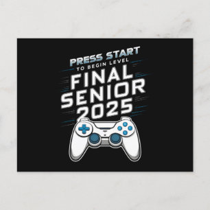 Carte Postale Senior 2025 Classe des Jeux Vidéo Gamer 2025