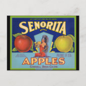 Carte Postale Senorita Apples San Francisco (Devant)
