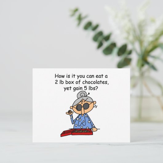 Carte Postale Sens du chocolat (Debout devant)