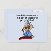 Carte Postale Sens du chocolat (Devant / Derrière)