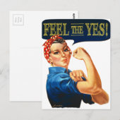 Carte Postale Sens le Oui ! Rosie la riveteuse (Devant / Derrière)
