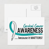 Carte Postale Sensibilisation 2 Cancer du col de l'utérus (Devant / Derrière)