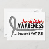 Carte Postale Sensibilisation 2 Diabète juvénile (Devant / Derrière)