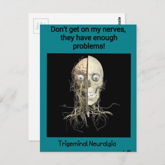 Carte Postale Sensibilisation à la neuralgie trigeminale (Devant / Derrière)