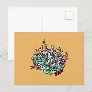 Carte Postale Sensibilisation à la santé mentale du cerveau huma