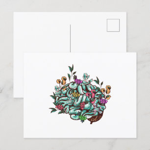 Carte Postale Sensibilisation à la santé mentale du cerveau huma