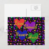 Carte Postale Sensibilisation à la violence domestique (Devant / Derrière)