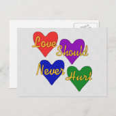 Carte Postale Sensibilisation à la violence domestique (Devant / Derrière)