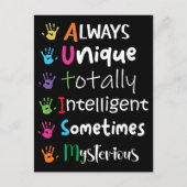 Carte Postale Sensibilisation à l'autisme (Devant)