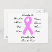 Carte postale Sensibilisation au cancer du sein (Devant / Derrière)