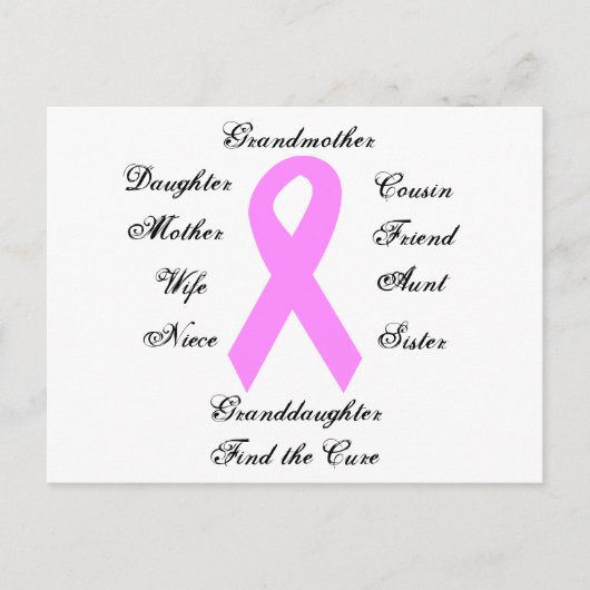 Carte postale Sensibilisation au cancer du sein (Devant)