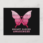 Carte Postale Sensibilisation au cancer du sein Bouton rose Bout (Devant)