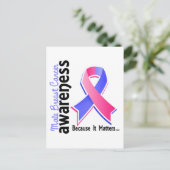 Carte Postale Sensibilisation au cancer du sein chez les hommes  (Debout devant)