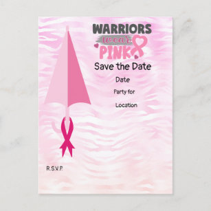 Carte Postale Sensibilisation au cancer du sein, Save the Date P