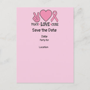 Carte Postale Sensibilisation au cancer du sein, Save the Date P