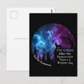 Carte Postale Sensibilisation au suicide de Corgi Restez forte n (Devant / Derrière)