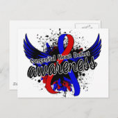 Carte Postale Sensibilisation aux déficiences cardiaques congéni (Devant / Derrière)