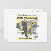 Carte Postale Sensibilisation aux drogues de la police (Devant / Derrière)