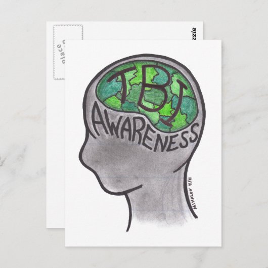 Carte Postale Sensibilisation aux TBI (Devant / Derrière)