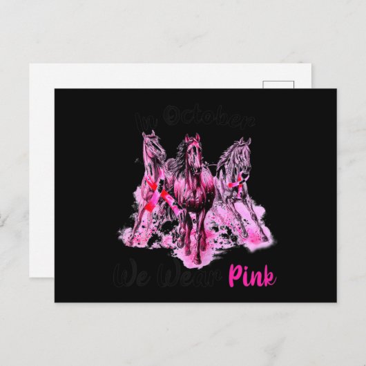 Carte Postale Sensibilisation Des Femmes En Octobre Nous Portons (Devant / Derrière)