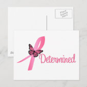 Carte Postale Sensibilisation déterminée au cancer du sein (Devant / Derrière)