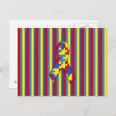 Carte Postale sensibilisation sur l'autisme (Devant / Derrière)