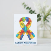 Carte Postale Sensibilisation sur l'autisme (Debout devant)