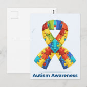 Carte Postale Sensibilisation sur l'autisme (Devant / Derrière)